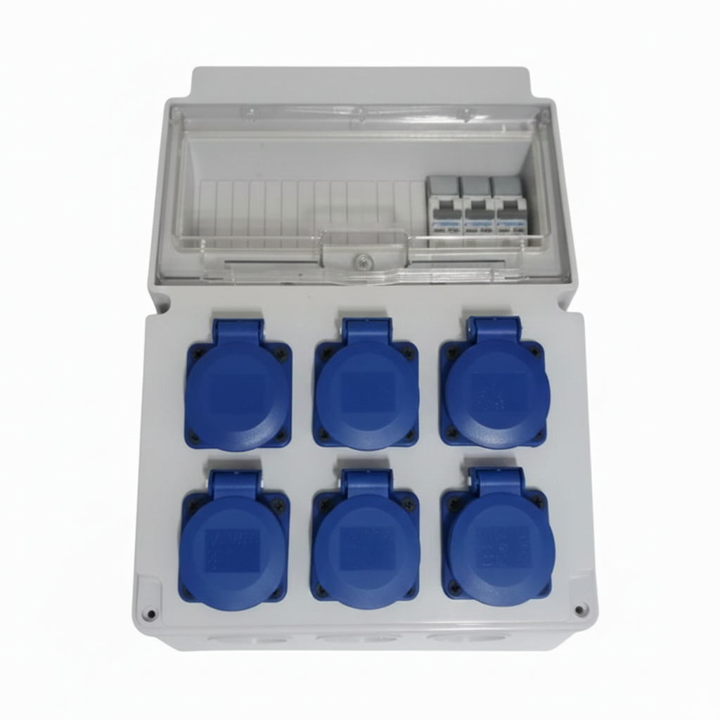 جعبه پریز کارگاهی تک فاز Single-phase workshop electrical panel